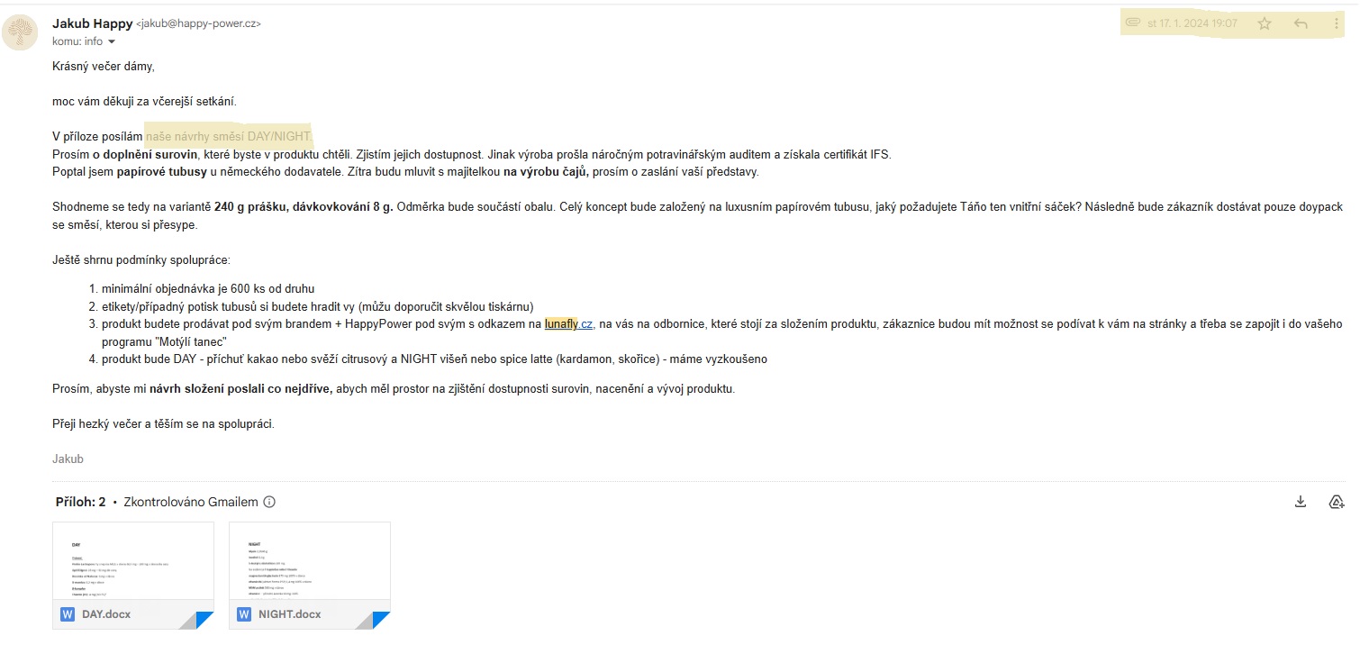 email ze dne 17.1.2024